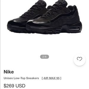 Nike Air Max 95 black on black (glossy detail)